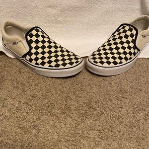 Vans, Checkered Slip-on, Black/off White